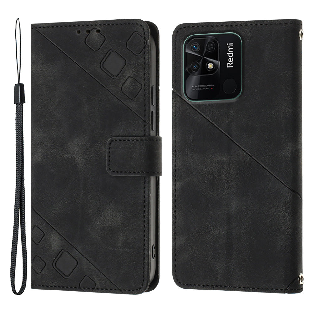 For Xiaomi Redmi 10C 4G Redmi 10 (India) 4G PT005 YB Imprinting Series-6 Cell Phone Case Stand Wallet Skin Touch Leather Phone Cover For Xiaomi Redmi 10C 4G Redmi 10 (India) 4G PT005 YB Imprinting Series-6 Cell Phone Case Stand Wallet Skin Touch Leather Phone Cover